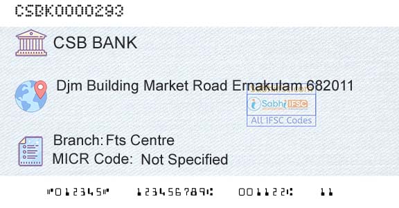 Csb Bank Limited Fts CentreBranch 