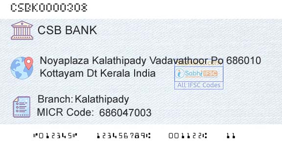 Csb Bank Limited KalathipadyBranch 