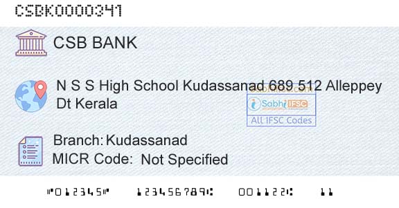 Csb Bank Limited KudassanadBranch 