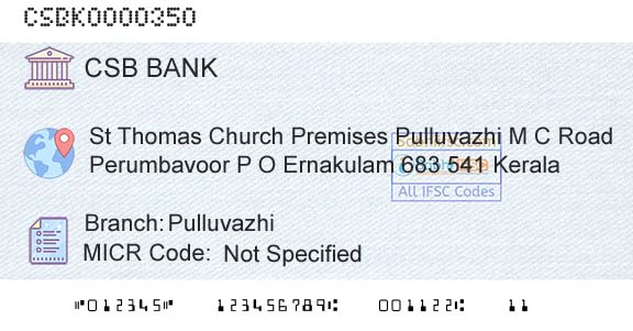 Csb Bank Limited PulluvazhiBranch 