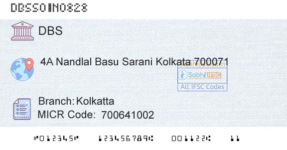 Dbs Bank India Limited KolkattaBranch 
