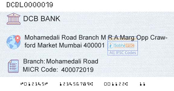 Dcb Bank Limited Mohamedali RoadBranch 
