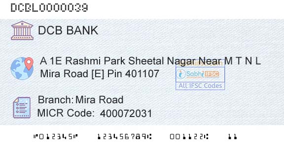 Dcb Bank Limited Mira RoadBranch 