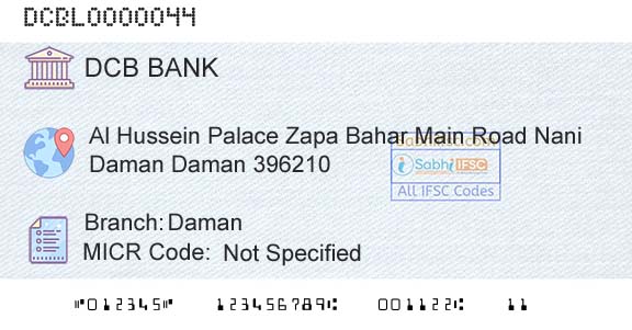 Dcb Bank Limited DamanBranch 