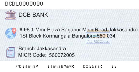 Dcb Bank Limited JakkasandraBranch 