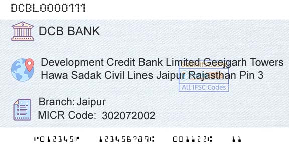 Dcb Bank Limited JaipurBranch 
