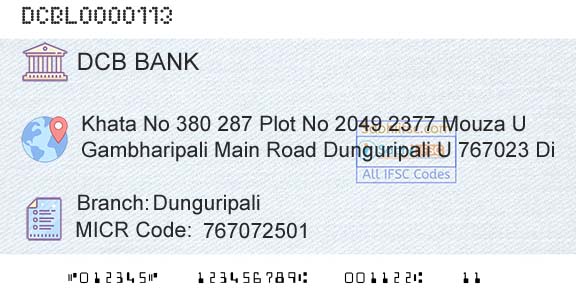 Dcb Bank Limited DunguripaliBranch 