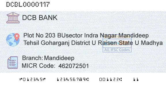 Dcb Bank Limited MandideepBranch 