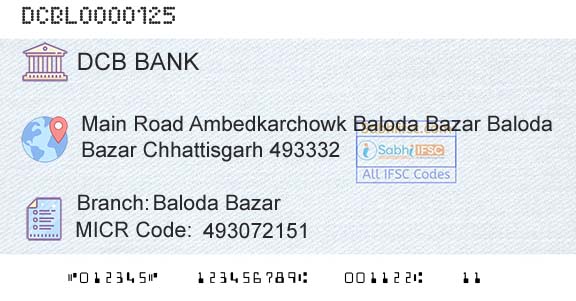 Dcb Bank Limited Baloda BazarBranch 