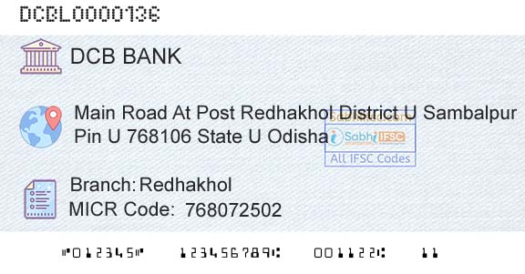 Dcb Bank Limited RedhakholBranch 