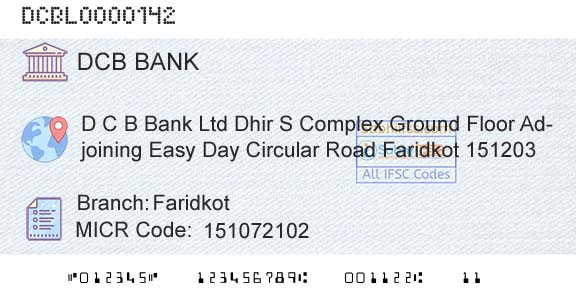 Dcb Bank Limited FaridkotBranch 