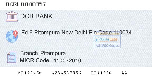 Dcb Bank Limited PitampuraBranch 