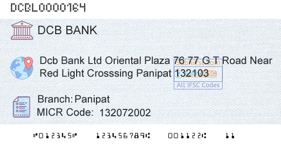 Dcb Bank Limited PanipatBranch 