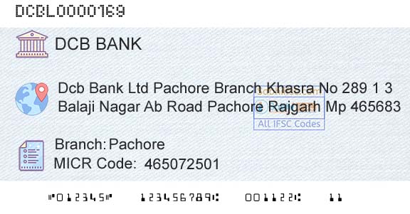 Dcb Bank Limited PachoreBranch 