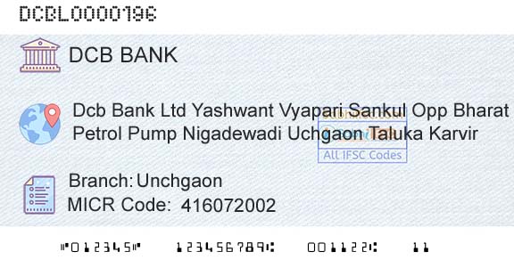 Dcb Bank Limited UnchgaonBranch 