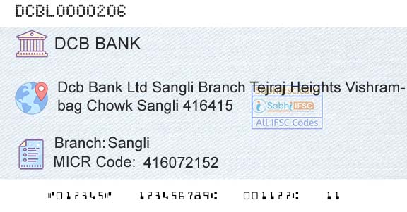 Dcb Bank Limited SangliBranch 