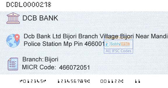 Dcb Bank Limited BijoriBranch 