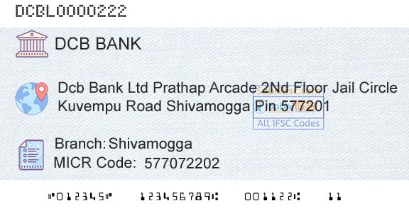 Dcb Bank Limited ShivamoggaBranch 