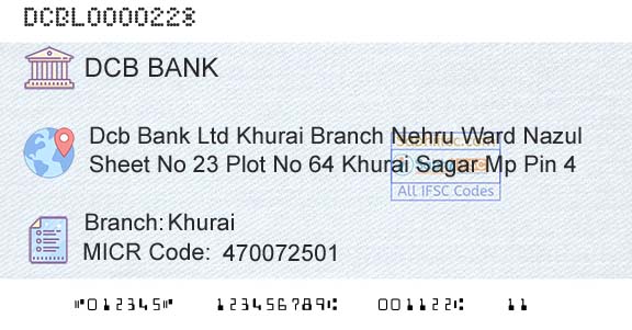 Dcb Bank Limited KhuraiBranch 