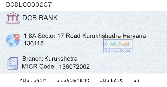 Dcb Bank Limited KurukshetraBranch 