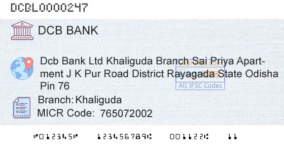 Dcb Bank Limited KhaligudaBranch 
