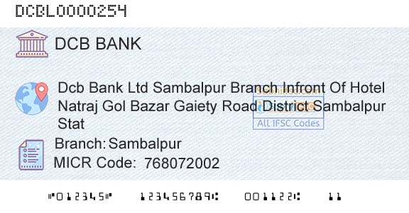 Dcb Bank Limited SambalpurBranch 