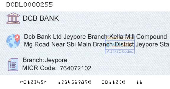 Dcb Bank Limited JeyporeBranch 