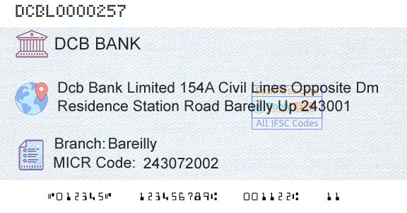 Dcb Bank Limited BareillyBranch 