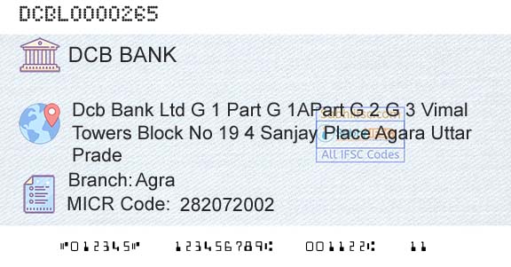 Dcb Bank Limited AgraBranch 