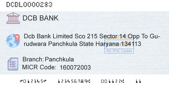 Dcb Bank Limited PanchkulaBranch 