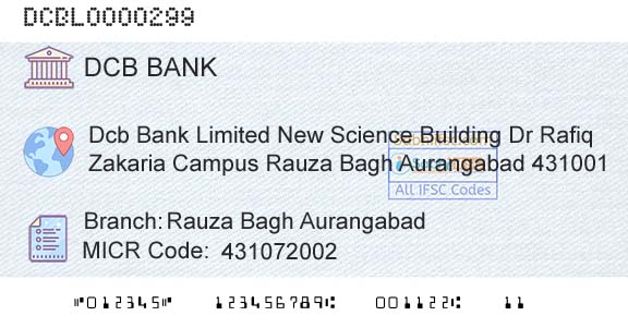 Dcb Bank Limited Rauza Bagh AurangabadBranch 