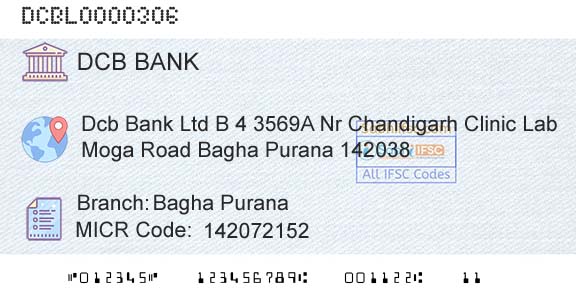 Dcb Bank Limited Bagha PuranaBranch 