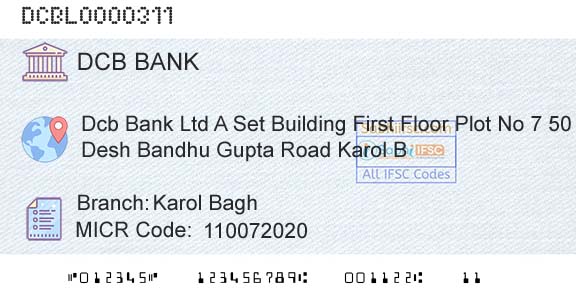 Dcb Bank Limited Karol BaghBranch 