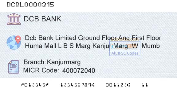 Dcb Bank Limited KanjurmargBranch 
