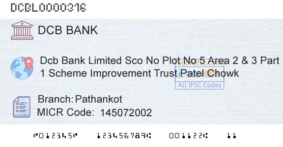 Dcb Bank Limited PathankotBranch 