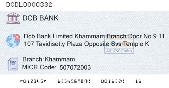 Dcb Bank Limited KhammamBranch 