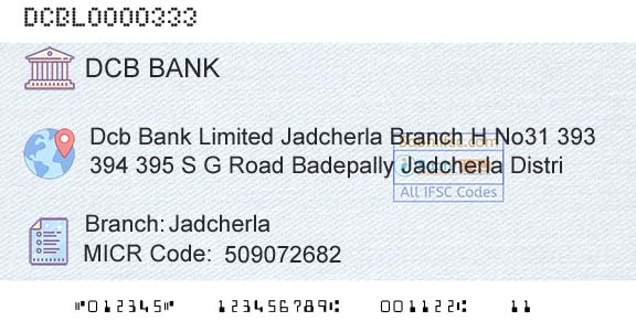 Dcb Bank Limited JadcherlaBranch 