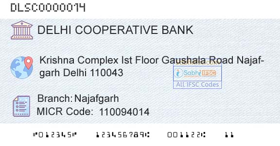 The Delhi State Cooperative Bank Limited NajafgarhBranch 
