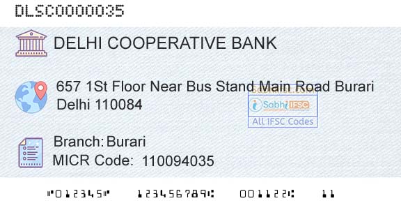 The Delhi State Cooperative Bank Limited BurariBranch 