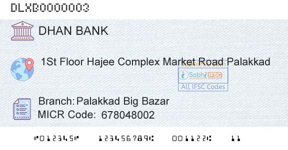 Dhanalakshmi Bank Palakkad Big BazarBranch 