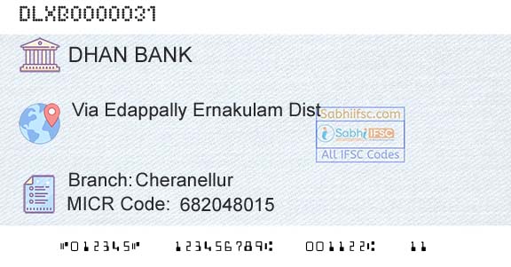 Dhanalakshmi Bank CheranellurBranch 