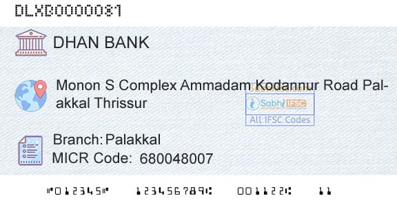 Dhanalakshmi Bank PalakkalBranch 