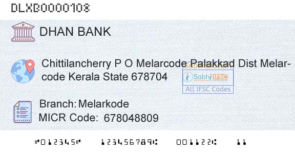 Dhanalakshmi Bank MelarkodeBranch 