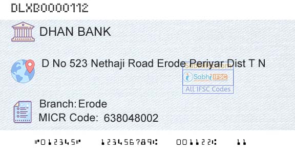 Dhanalakshmi Bank ErodeBranch 