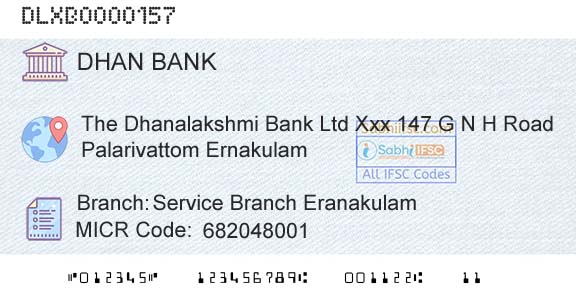 Dhanalakshmi Bank Service Branch EranakulamBranch 