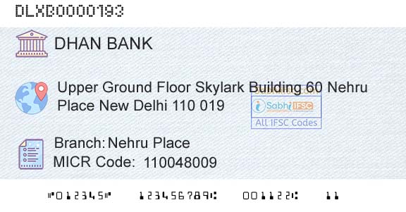 Dhanalakshmi Bank Nehru PlaceBranch 