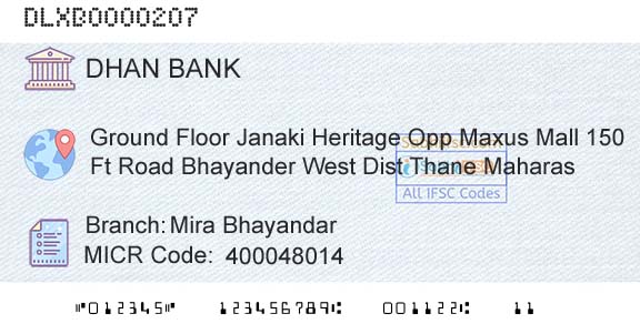Dhanalakshmi Bank Mira BhayandarBranch 