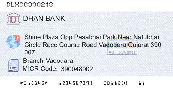 Dhanalakshmi Bank VadodaraBranch 