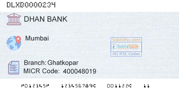 Dhanalakshmi Bank GhatkoparBranch 