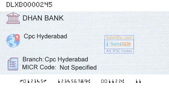 Dhanalakshmi Bank Cpc HyderabadBranch 